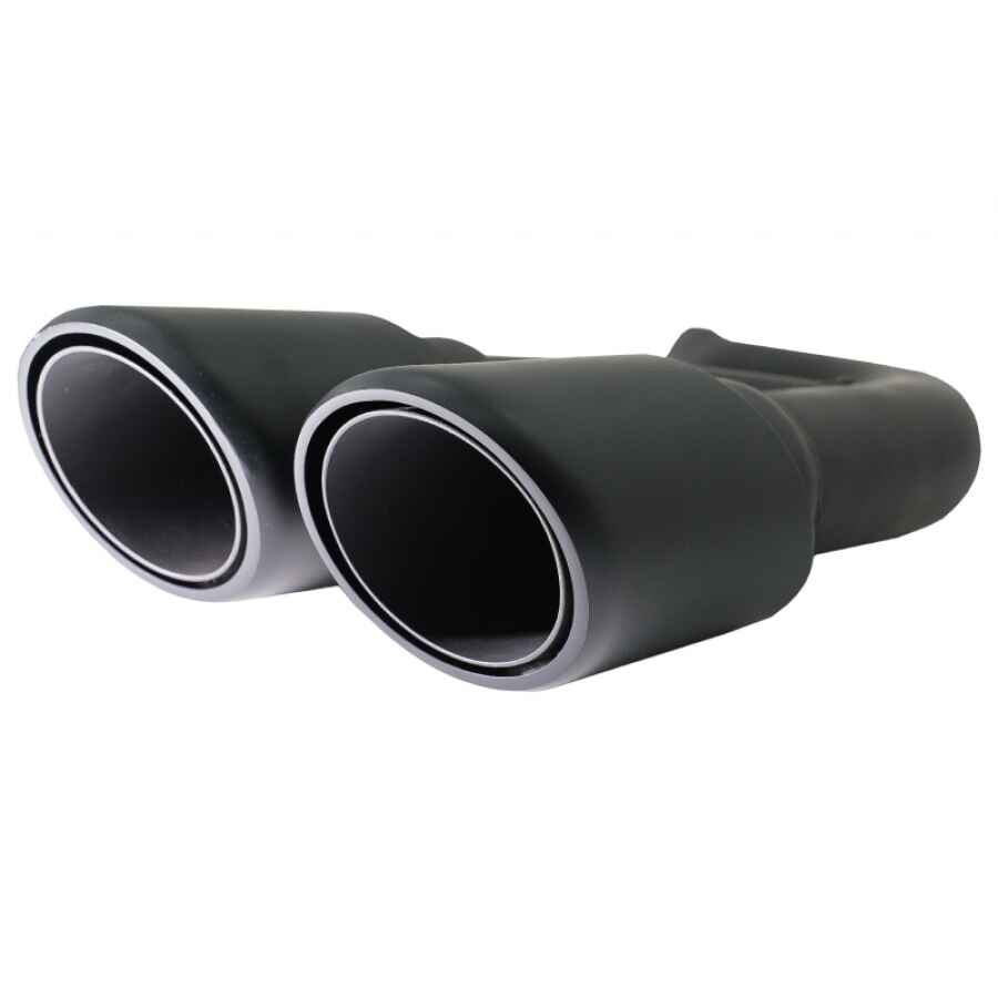 Ornamente Evacuare compatibil cu Porsche Cayenne 92A V6 052010 092014 GTS Design Negru Mat 1