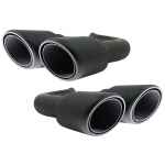 Ornamente Evacuare compatibil cu Porsche Cayenne 92A V6 (05/2010-09/2014) GTS Design Negru Mat