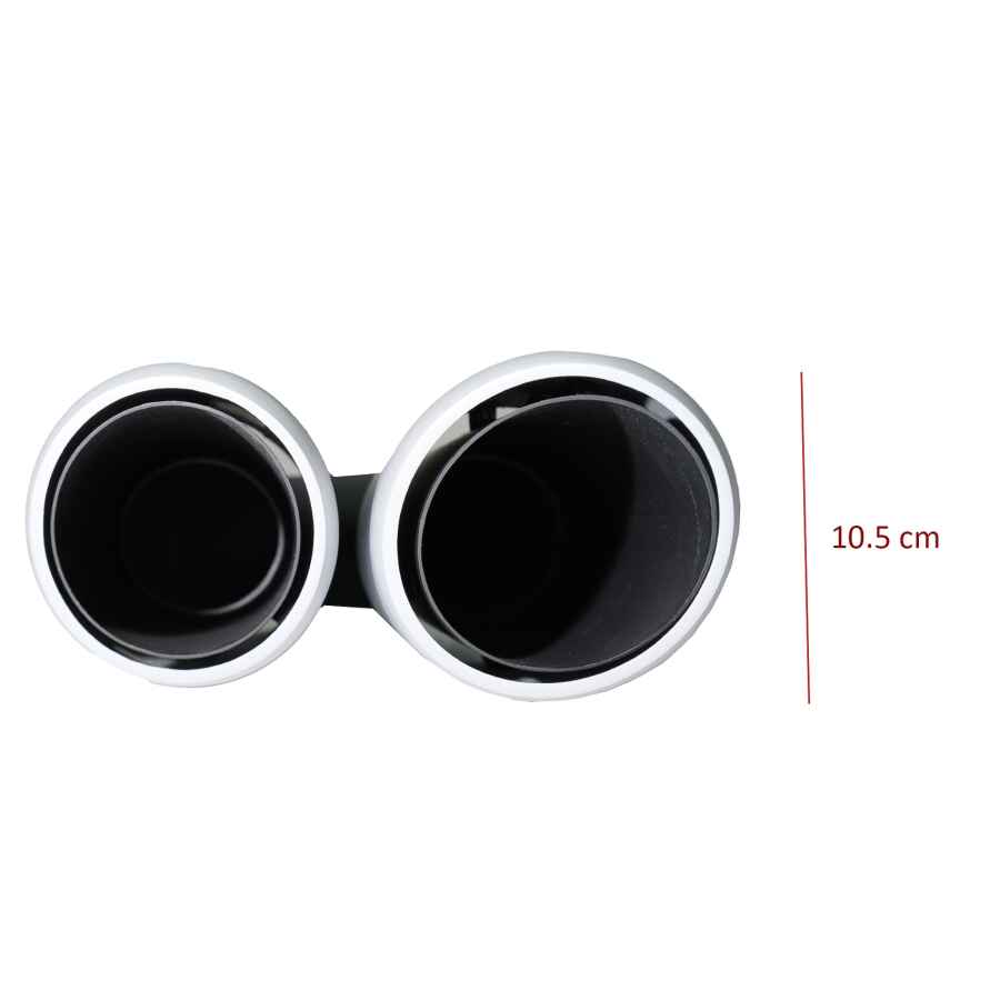 Ornamente Evacuare compatibil cu Porsche Cayenne 92A V6 V8 Diesel 05.2010 09.2014 GTS Design Matte Silver 3