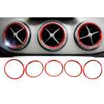 Ornamente Guri de Ventilatie Rosii compatibil cu Mercedes A Class W176 B Class W246 CLA Class C117 and GLA Class X156