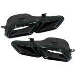 Ornamente tobe compatibil cu sistemul de evacuare Mercedes C-Class W205 S205 C205 A205 E-Class W213 S-Class W222 GLE C292 GLE W166 GLC W253 X253 C253 C217 (2014-up) Negru Emerald