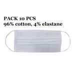 Pachet 10 MASCA de protectie cu pliuri din Bumbac 96% si elastan 4% 2 Straturi Unisex