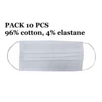 Pachet 10 MASCA de protectie cu pliuri din Bumbac 96% si elastan 4% 2 Straturi Unisex
