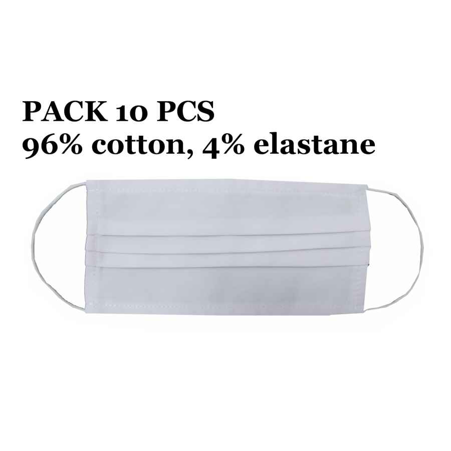 Pachet 10 MASCA de protectie cu pliuri din Bumbac 96% si elastan 4% 2 Straturi Unisex