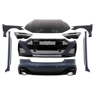 Pachet Exterior Complet compatibil cu Audi A7 4G Facelift (2015-2017) Wide RS Design Conversie la 2020+