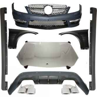Pachet exterior Conversie Complet compatibil cu Mercedes W204 (2011-2014) Facelift C63 Design