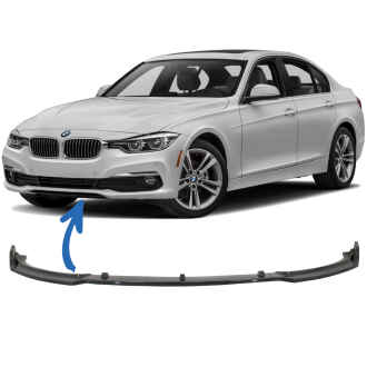 Prelungire Bara Fata Negru Lucios compatibil cu BMW Seria 3 F30 F31 (2011-2019) Pentru Bara Fata Standard