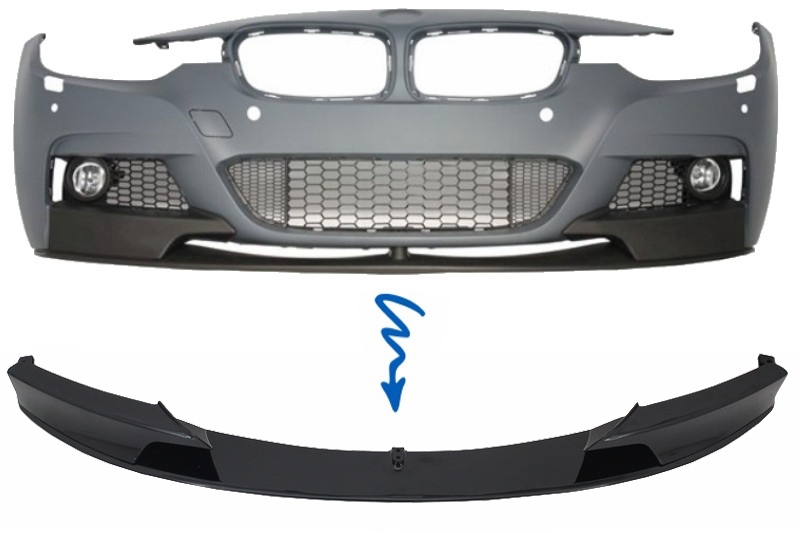 Prelungire Bara Fata compatibil cu BMW Seria 3 F30 F31 (2011-up) M Design Negru Lucios Prelungire Bara Fata compatibil cu BMW Seria 3 F30 F31 (2011-up) M Design Negru Lucios