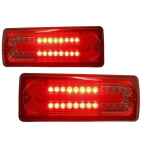 Stopuri Full LED compatibil cu Mercedes W463 G-Class (1989-2015) Rosu Fumuriu