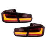 Stopuri LED BAR compatibil cu BMW Seria 3 F30 (2011-2019) Rosu Clar cu Semnal Dinamic Secvential