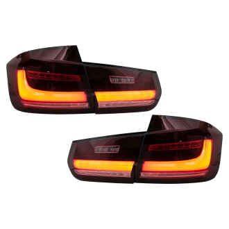 Stopuri LED BAR compatibil cu BMW Seria 3 F30 (2011-2019) Rosu Clar cu Semnal Dinamic Secvential