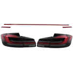 Stopuri LED compatibil cu BMW Seria 5 F10 (2011-2017) Rosu Negru cu Semnal Dinamic LCI G30 Design