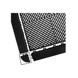 Colt Pardoseala Modulara Ventilata pentru Garaj Depozit Negru