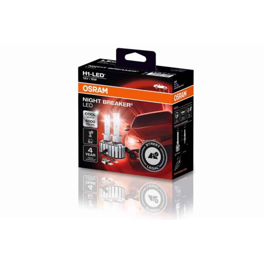 OSRAM NIGHT BREAKER H1 LED 64150DWNB 2HFB Set 2 Becuri Auto Omologare RAR 3