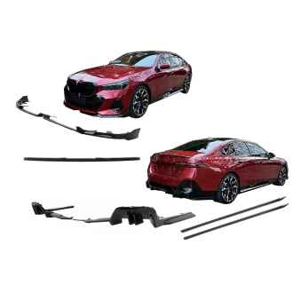 Pachet Exterior Aero compatibil cu BMW Seria 5 G60 M-Tech (2023-) Black Knight Design Negru Lucios