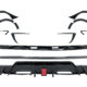 Pachet Exterior Complet de Extensii compatibil cu Tesla Model 3 (2017-2022) Prelungire Bara Fata cu Difuzor de aer si Eleron Negru Lucios