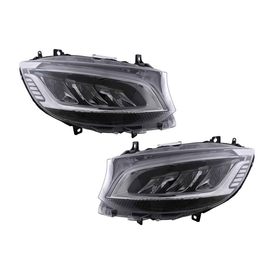 Faruri Full LED compatibil cu Mercedes Sprinter W907 Halogen 2019 2023 Negru 1