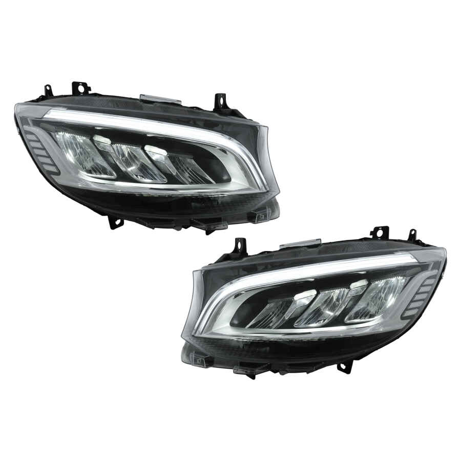 Faruri Full LED compatibil cu Mercedes Sprinter W907 Halogen (2019-2023) Negru