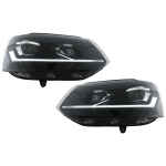 Faruri Full LED compatibil cu VW Transporter Caravelle Multivan T5 Facelift (2010-2015) Negru