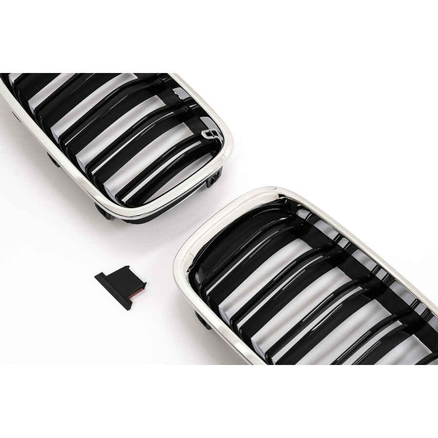 Grile Centrale Crom compatibil cu BMW Seria 5 F10 F11 Limuzina Touring 2010 2017 3