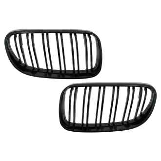 Grile Centrale compatibil cu BMW Seria 3 E92 E93 Coupe Convertible LCI (2010-2015) Double Stripe Negru Lucios