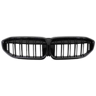 Grile Centrale cu LED compatibil cu BMW 3 Series G20 Sedan G21 Touring (2019-2022) Negru Lucios luminate