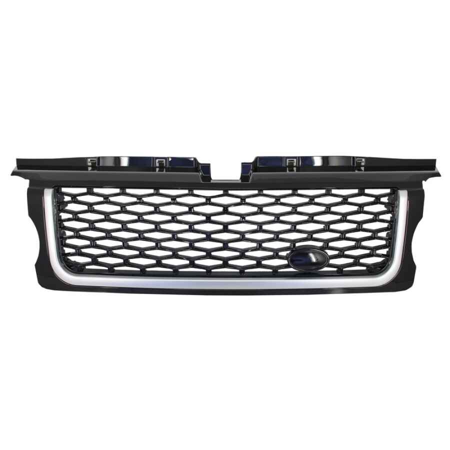 Ansamblu Grila Centrala si Grile Laterale compatibil cu Land Range Rover Sport L320 2005 2008 Autobiography Look Piano Black Edition 1