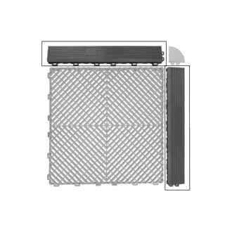 Margini Pardoseala Modulara Ventilata pentru Garaj Depozit Gri Inchis