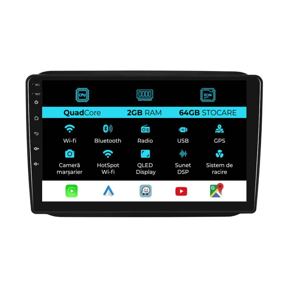 Navigatie Android Dedicata Skoda Fabia (2007-2014)