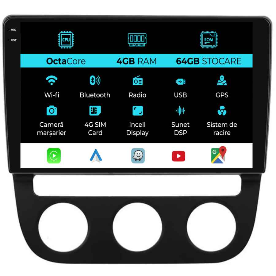 Navigatie Dedicata Volkswagen Golf5 Jetta (2004-2009)