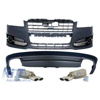 Pachet Exterior compatibil cu AUDI A8 D4 (2015-up) S8 Design