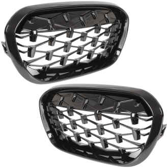 Grile radiator BMW seria 1 F20 F21 FL 2015-2018 diamond negru lucios