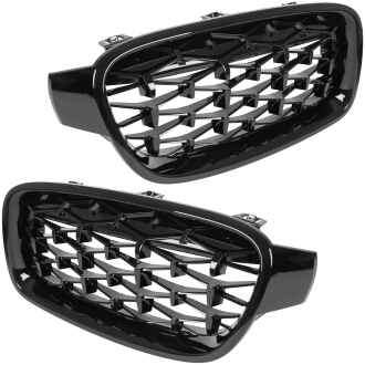 Grile radiator BMW seria 3 F30 F31 2012-2019 diamond negru lucios