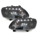 Faruri LED DRL DAYLIGHT compatibil cu VW Touran 1T Caddy (02.2003-10.2006) Negru