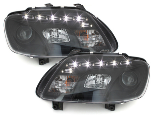 Faruri LED DRL DAYLIGHT compatibil cu VW Touran 1T Caddy (02.2003-10.2006) Negru Faruri LED DRL DAYLIGHT compatibil cu VW Touran 1T Caddy (02.2003-10.2006) Negru