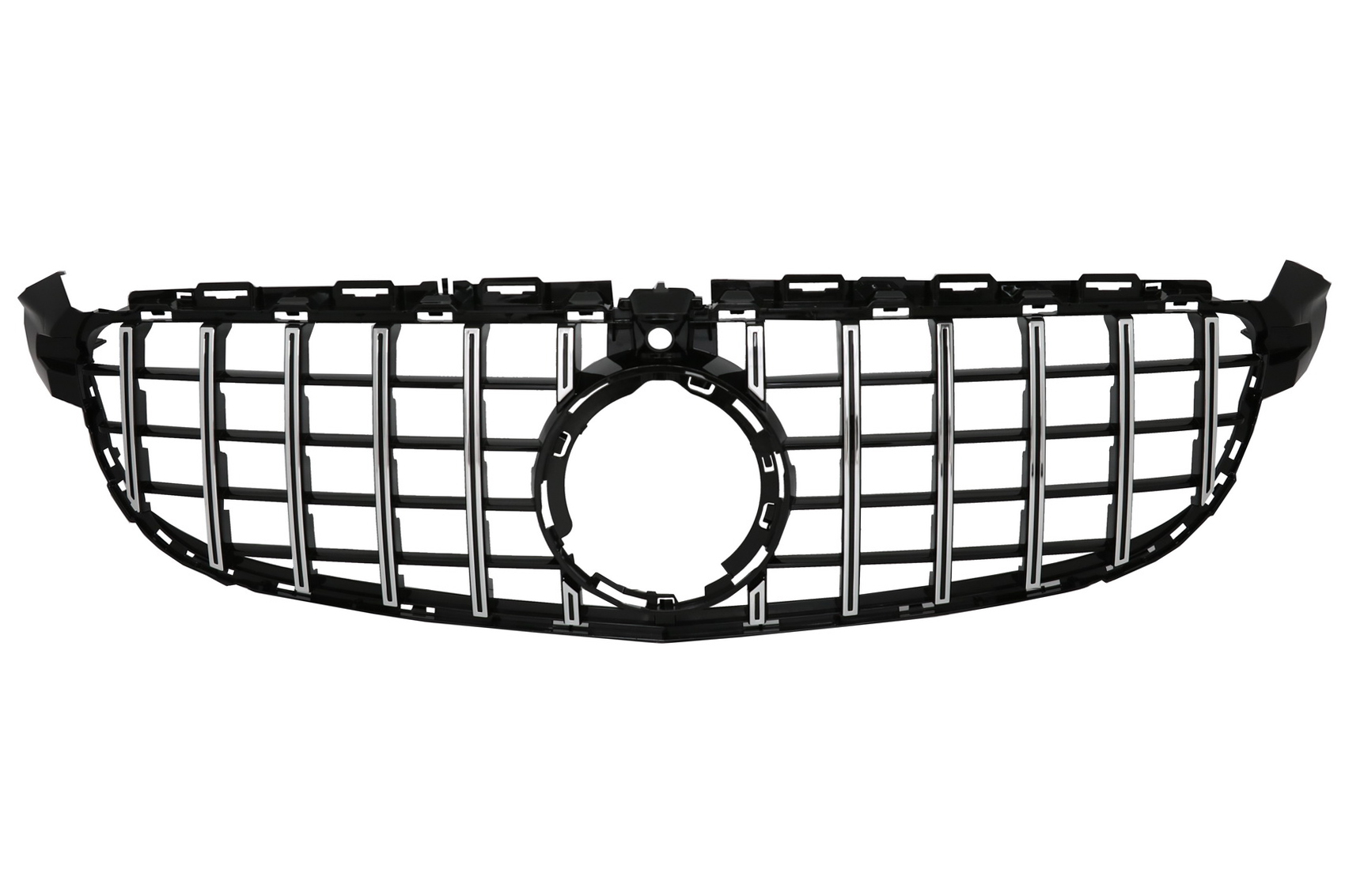 Grila Centrala compatibil cu Mercedes C-Class C63 W205 Sedan S205 T-Modell A205 Cabriolet C205 Coupe (03.2018-2020) GTR Panamericana Crom Grila Centrala compatibil cu Mercedes C-Class C63 W205 Sedan S205 T-Modell A205 Cabriolet C205 Coupe (03.2018-2020) GTR Panamericana Crom