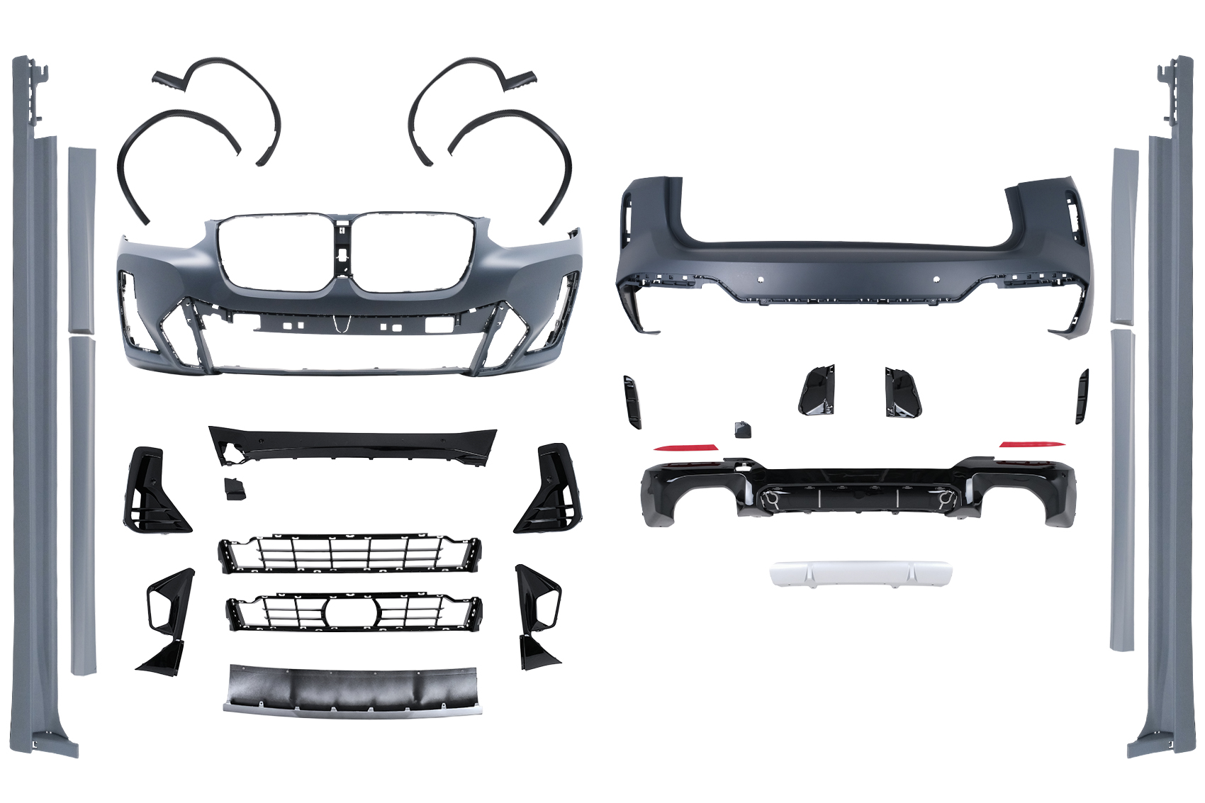 Pachet Exterior Complet compatibil cu BMW X3 G01 LCI (2021-2023) M Sport Design Pachet Exterior Complet compatibil cu BMW X3 G01 LCI (2021-2023) M Sport Design