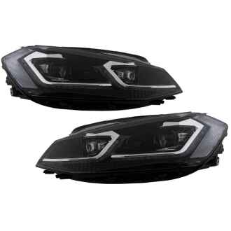 RHD Faruri LED compatibil cu VW Golf 7.5 VII Facelift (2017-up) cu Semnal Dinamic