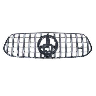 Grila Centrala compatibil cu Mercedes GLE SUV W167 V167 GLE Coupe C167 Sport Package (2019-2023) GTR Panamericana Design Negru si Crom