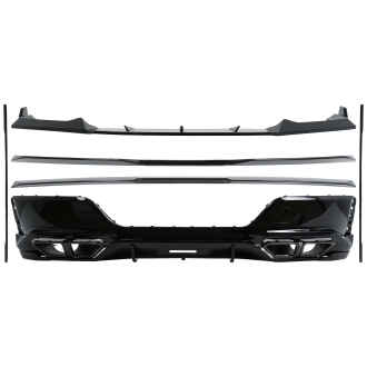 Pachet Exterior Aero compatibil cu BMW Seria 7 G70 M-Tech (2022-) Black Knight Design Negru Lucios